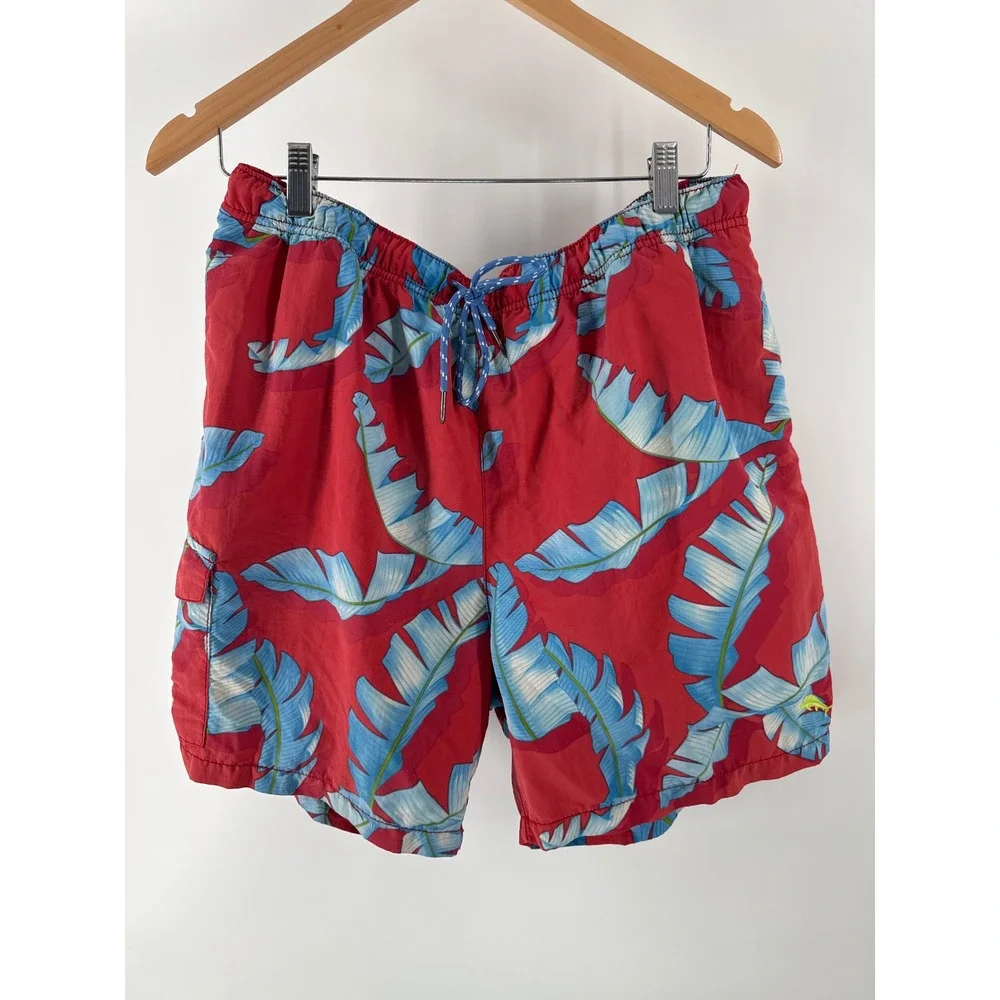 Tommy Bahama‎ Swim Trunks Mens Large Lot Teal Red Tropical Beach Bundle